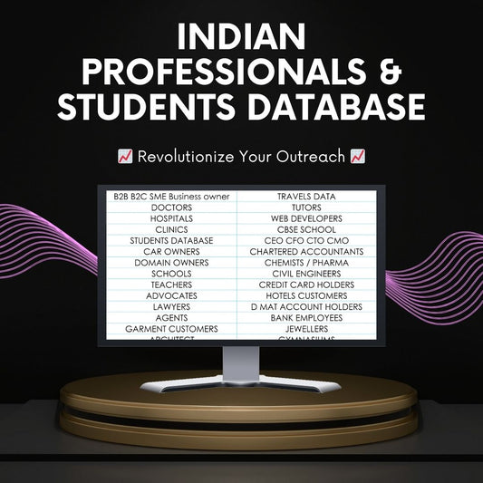 Indian Professionals & Students Database (Over 60 Crore)