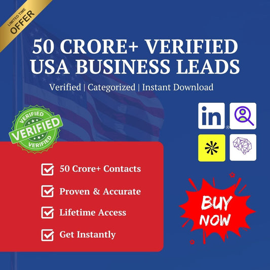 Powerful 50 Crore+ Verified USA Business Leads – Lifetime Access