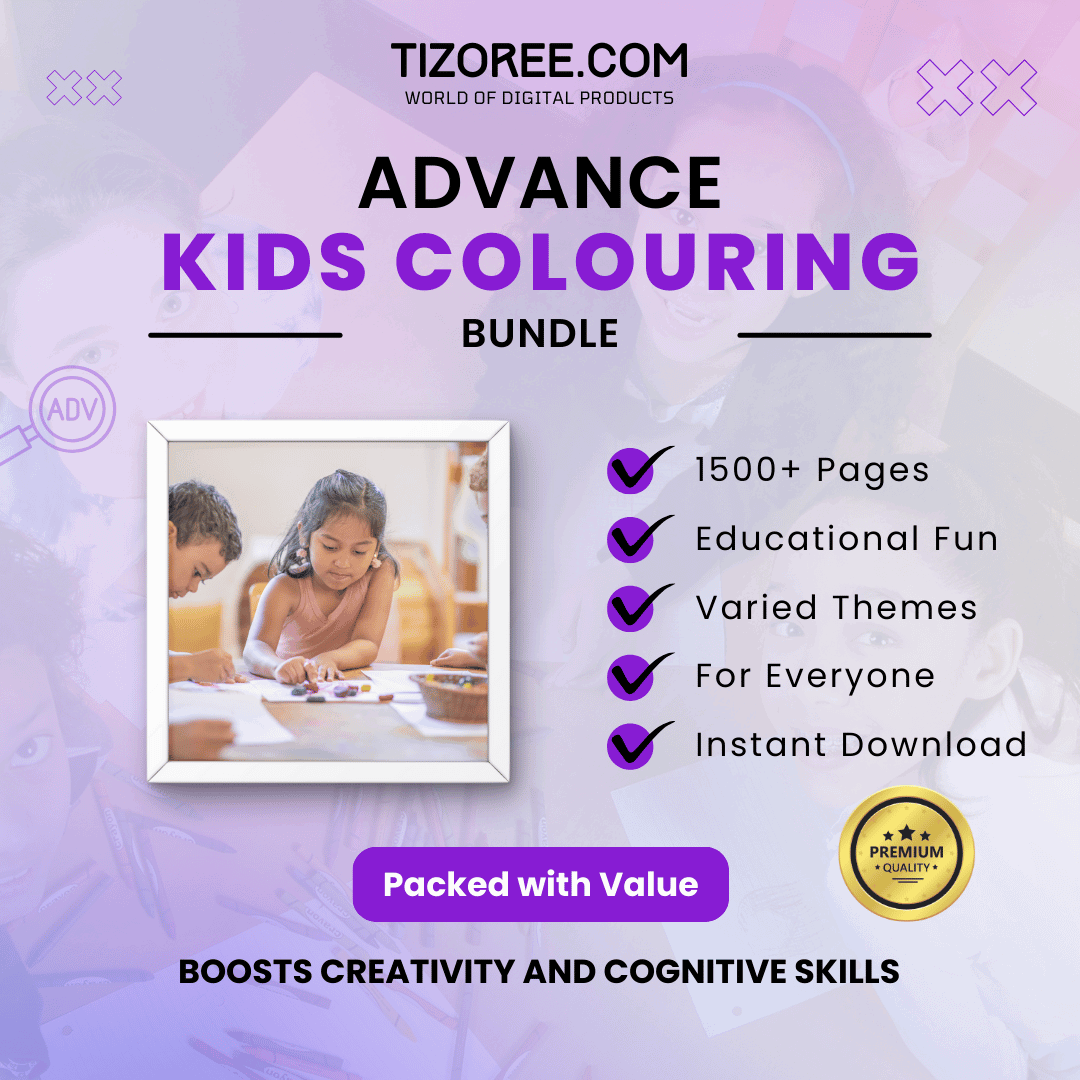 Advance Kids Colouring Bundle (Over 1500+ Pages)