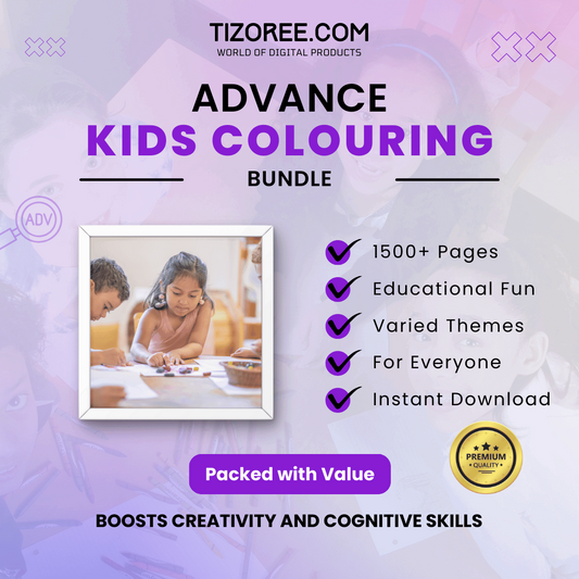 Advance Kids Colouring Bundle (Over 1500+ Pages)