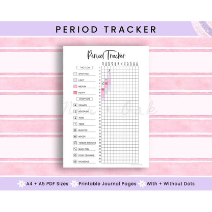 Ultimate Period Tracker Kit | Printable Self-Care | Monthly & Yearly Tracker