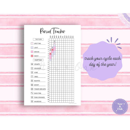 Ultimate Period Tracker Kit | Printable Self-Care | Monthly & Yearly Tracker