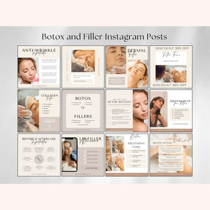 Skin Care & Spa | Social Media Post | Canva Template | Comprehensive Collection