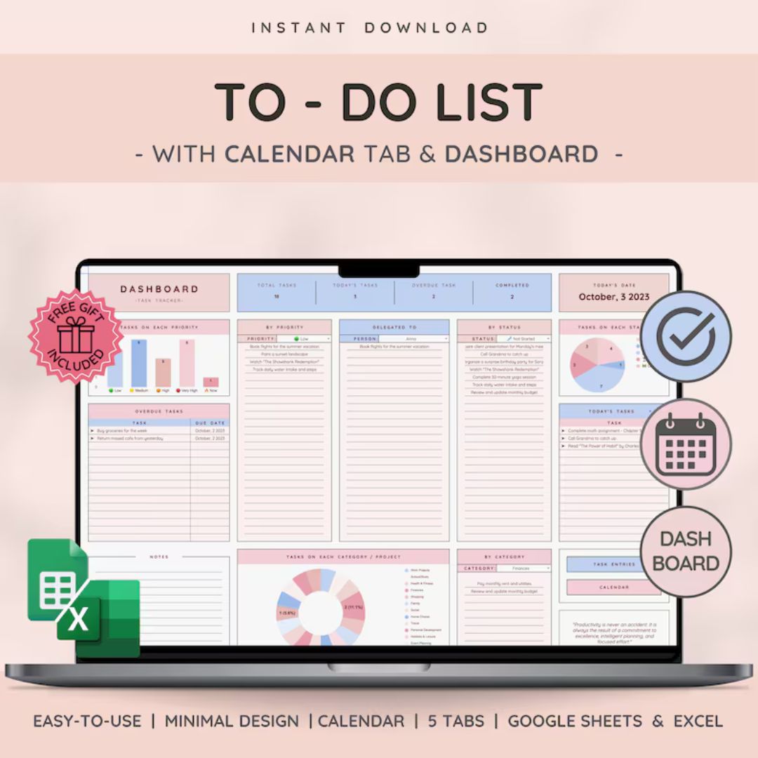 Ultimate To-Do List, Task Tracker, and Productivity Planner